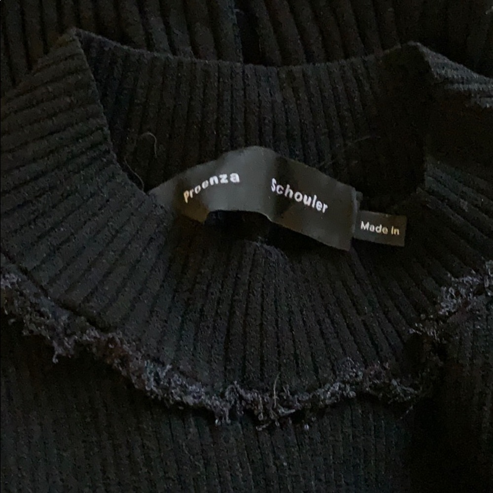 Proenza Schouler Rib Knit Black Midi Dress S - Picture 7 of 7